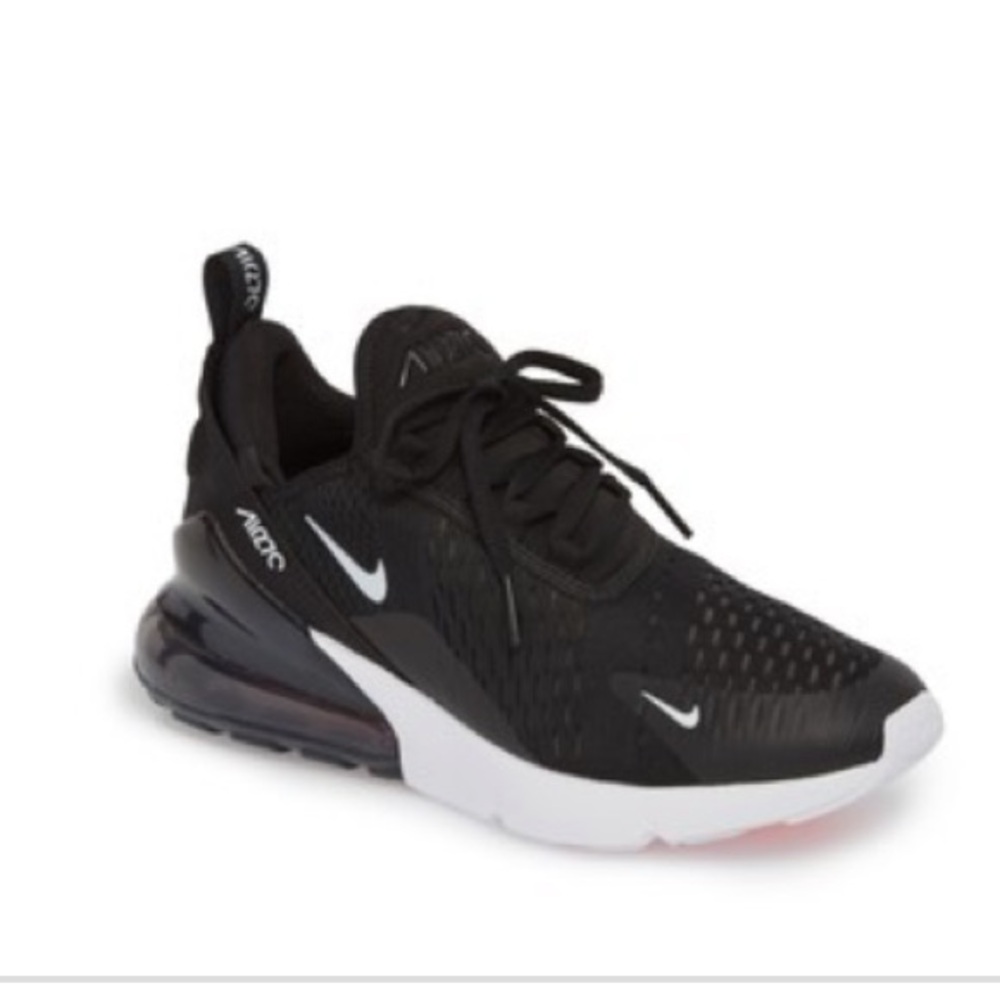 Boys' Nike Air Max 270 Shoes Big 7 Black/White-Anthracite